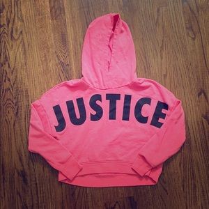 Justice crop hoodie